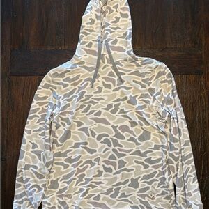 BURLEBO Kids Camo Hoodie - Gray and White